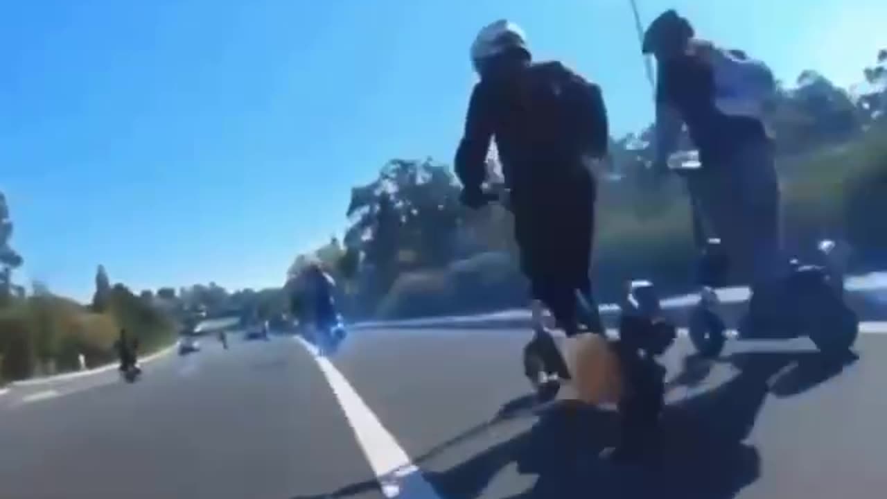 this is why you shouldn't ride scooters in traffic.