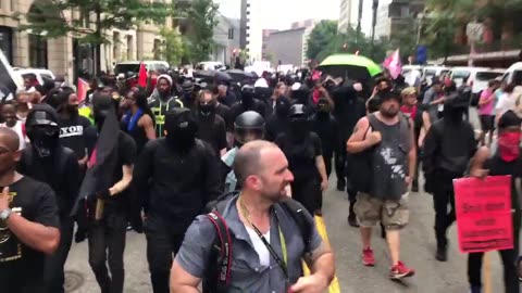 Aug 12 2018 Charlottesville 1.1 Antifa have arrived for second day