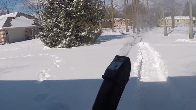 Snow-blowing in Indy