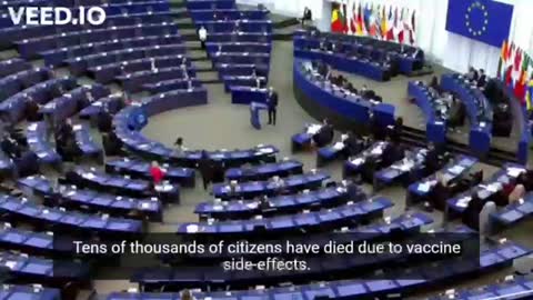 Croatian MEP Mislav Kolakušić adressing French president Macron