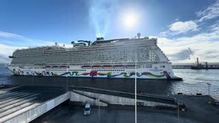 Norwegian Encore Arrival in Ponta Delgada 4K, Sao Miguel Azores Portugal 🇵🇹 08.12.2024 #CruiseShip