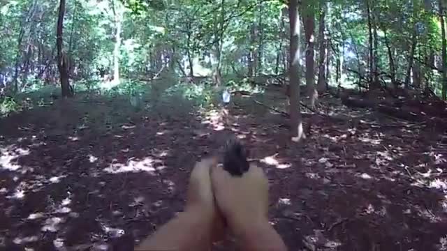 Beretta M9 22 LR Shooting In The Woods