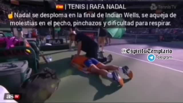 RAFA NADAL SE SIENTE MAL EN MEDIO DE UN PARTIDO "OJO" ESTÁ INYECTADO