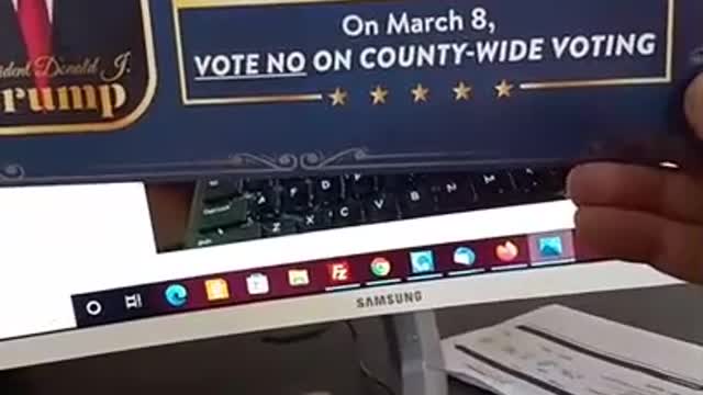 Sarasota Democrats Tricking Republicans to Vote No on County Wide Voting Using Picture of Trump