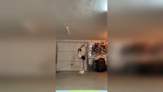 Amazing Moment Teen Skater Pirouettes In Living Room 03