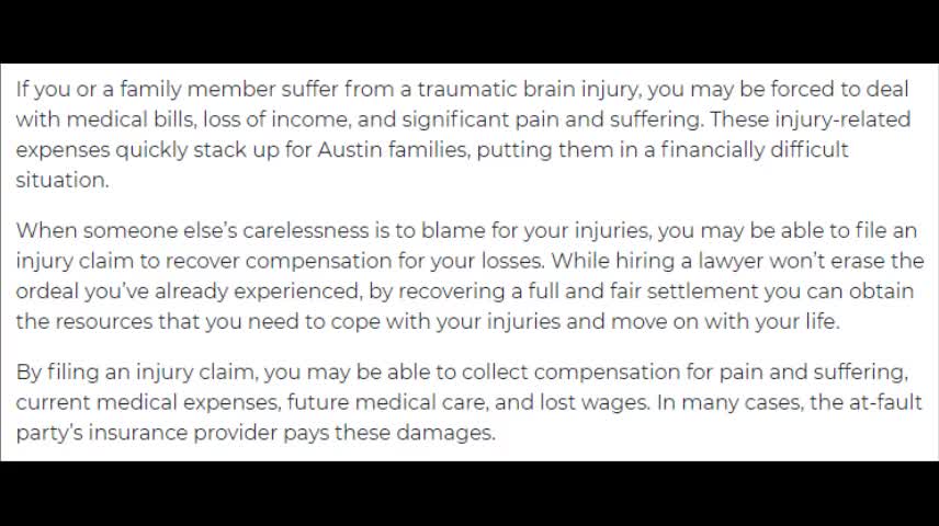Traumatic Brain Injury Lawyers Austin