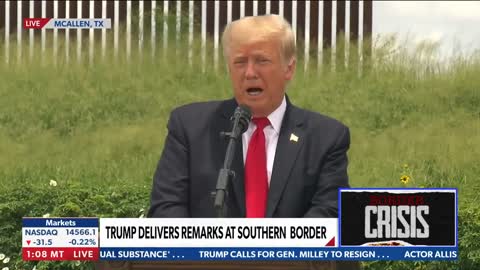 President Trump thanks his favorite House members for joining him at border