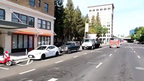 The People's Convoy Headed To Sacramento,California Freedom Protest