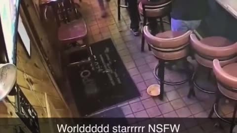 Woman Throws Glass Gets Wrecked