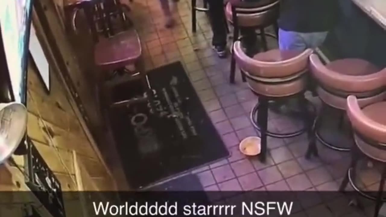 Woman Throws Glass Gets Wrecked