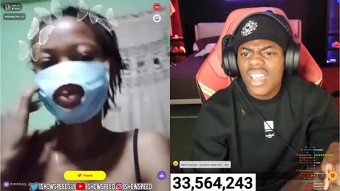 Ishowspeed meet a crazy mask girl😭