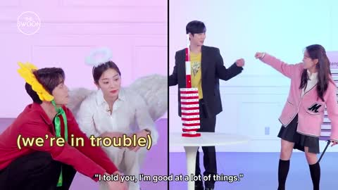 Cast of Business Proposal plays Jenga [ENG SUB]