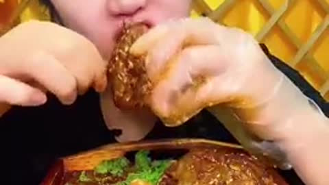 ASMR MUKBANG Spicy Food Burst So Delicious Yummy Food Chinese Eating Show Xiao Wei Mukbnag #2