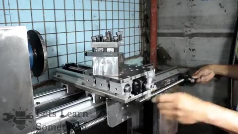 Homemade lathe machine