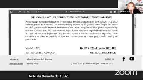 IMPORTANT TO ALL CANADIANS CITIZENS" Announcement March 05, 2022 - Constitutional Request