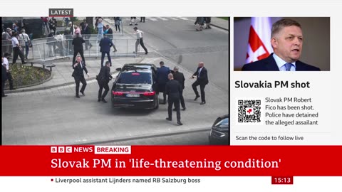Slovakia PM Robert Fico in 'life threateningcondition' after being shot | BBC News