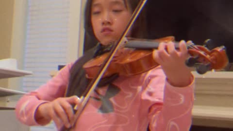 First impression of second child learning piano