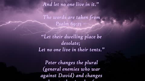 The Book of Acts 1:20 - Daily Bible Verse Commentary