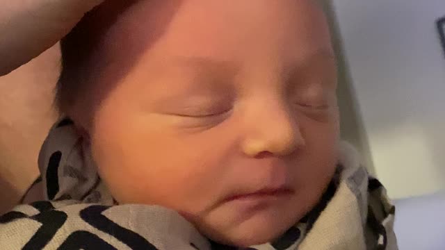 3-Day-Old Son Enjoys Head Rubs