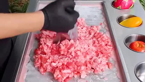 Colorful Jelly ice cream street food