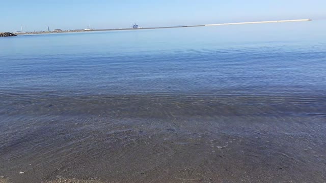 Wonderful sound Waves breaking on the beach