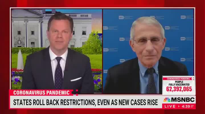 Fauci Says He’s “Not Quite Sure” Why COVID Cases Dropping In Texas Despite Opening Up 100%