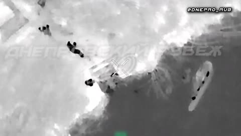 Russian drone drops grenades on Ukrainian boat full of soldiers