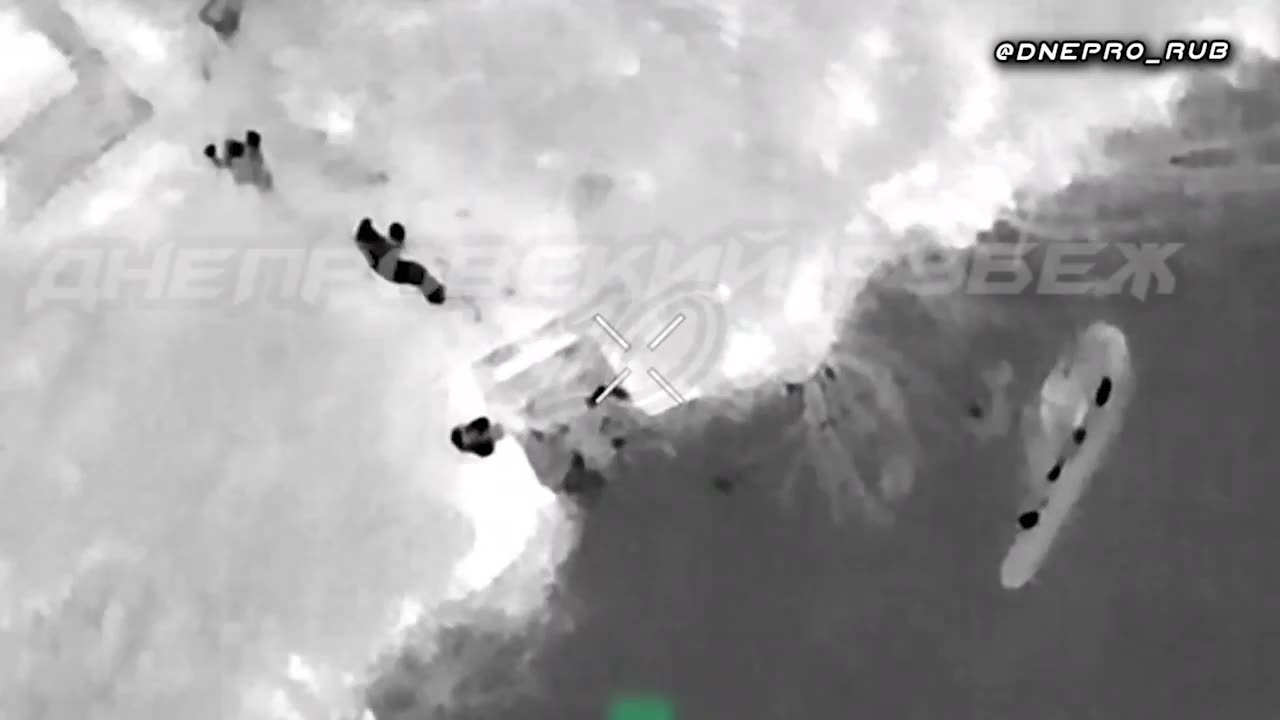 Russian drone drops grenades on Ukrainian boat full of soldiers