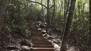 George Hiking and Climbing at Crowders Mountain