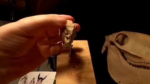 Clay sculpture tutorial to make a horse's head 1