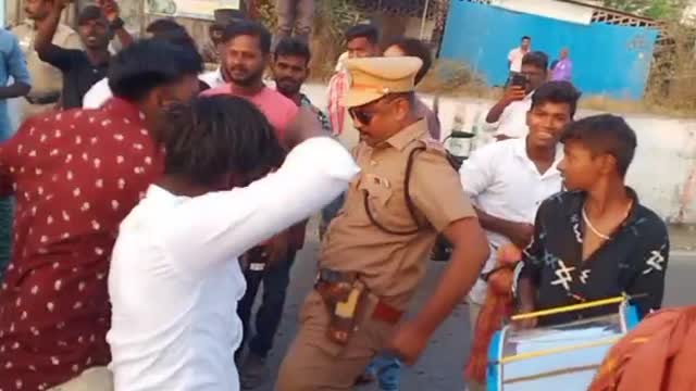 Police Dance in Kollywood movie release