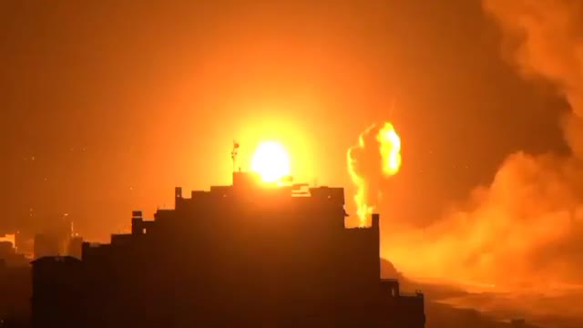 Israeli fighter jets attacking Gaza, allegedly hitting Hamas facilities