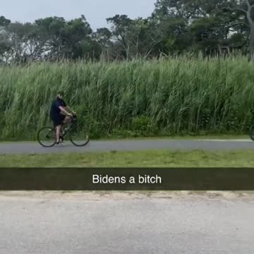 Warning Graphic Language: Biden Trolled While Biking in Deleware