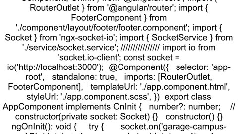 Angular 17 not rendering a component with Socketio