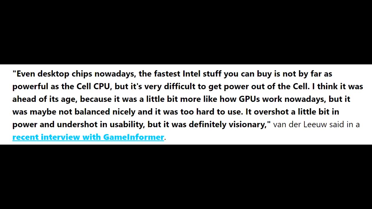 The PS3's Cell Processor Is More Powerful Than Current Intel CPUs [44HpssocH4c-1]