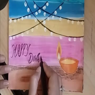 Easy Diwali Card Drawing | Diwali Card Drawing Easy | Happy Diwali Greeting Card Drawing
