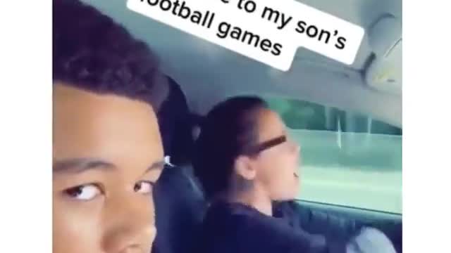 when mother sing in the car