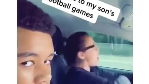 when mother sing in the car