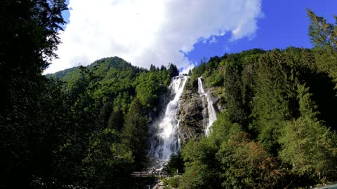 High elevation waterfall