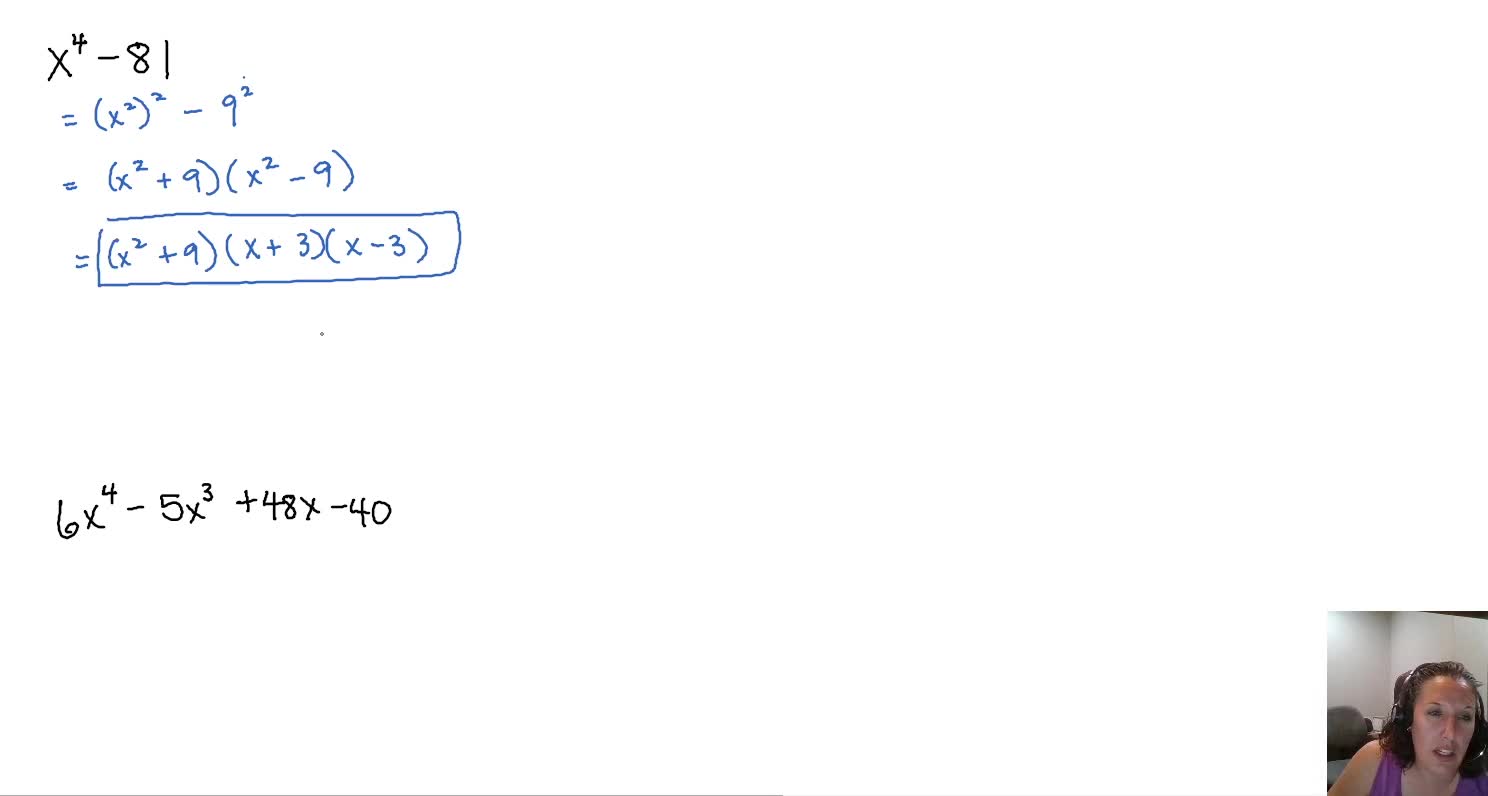 Factoring Part 3 - multiple step factoring