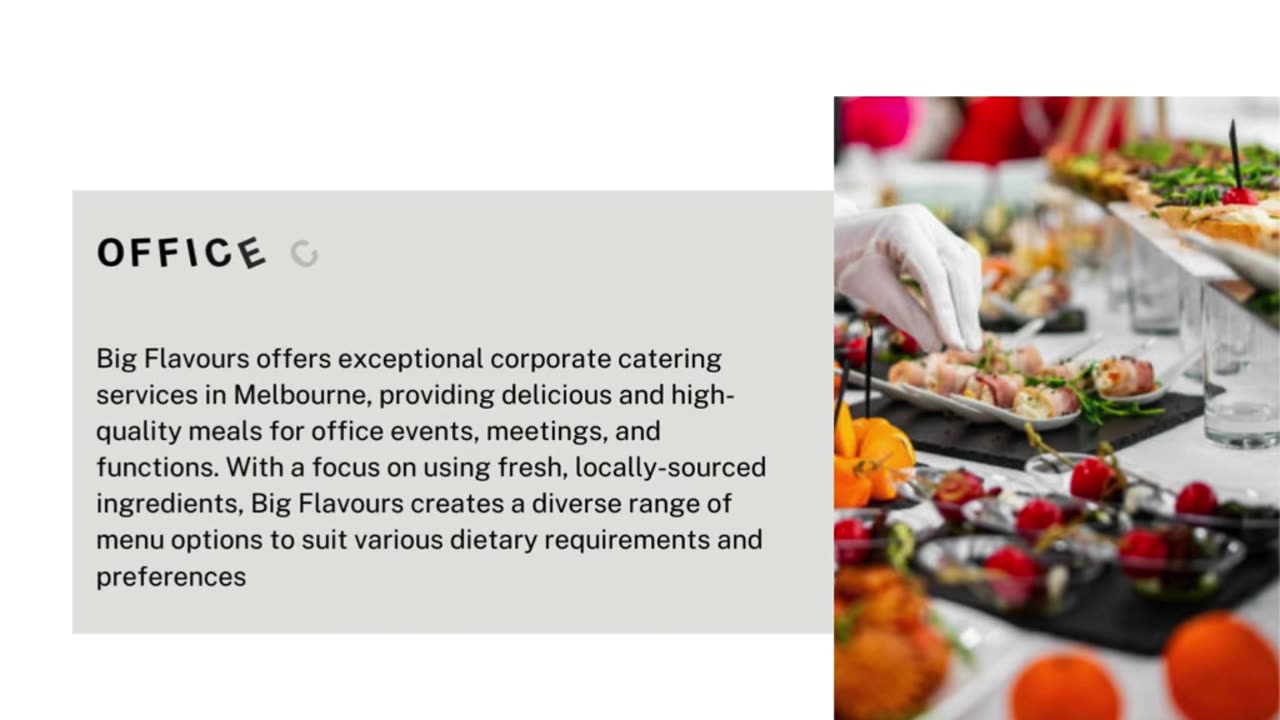 Office Catering Services In Melbourne