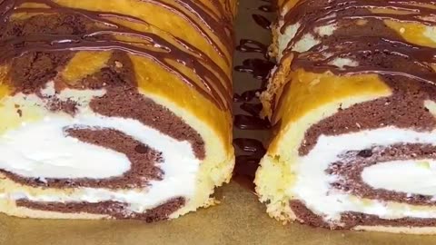 Нереально вкусный бисквит с кремом ☺