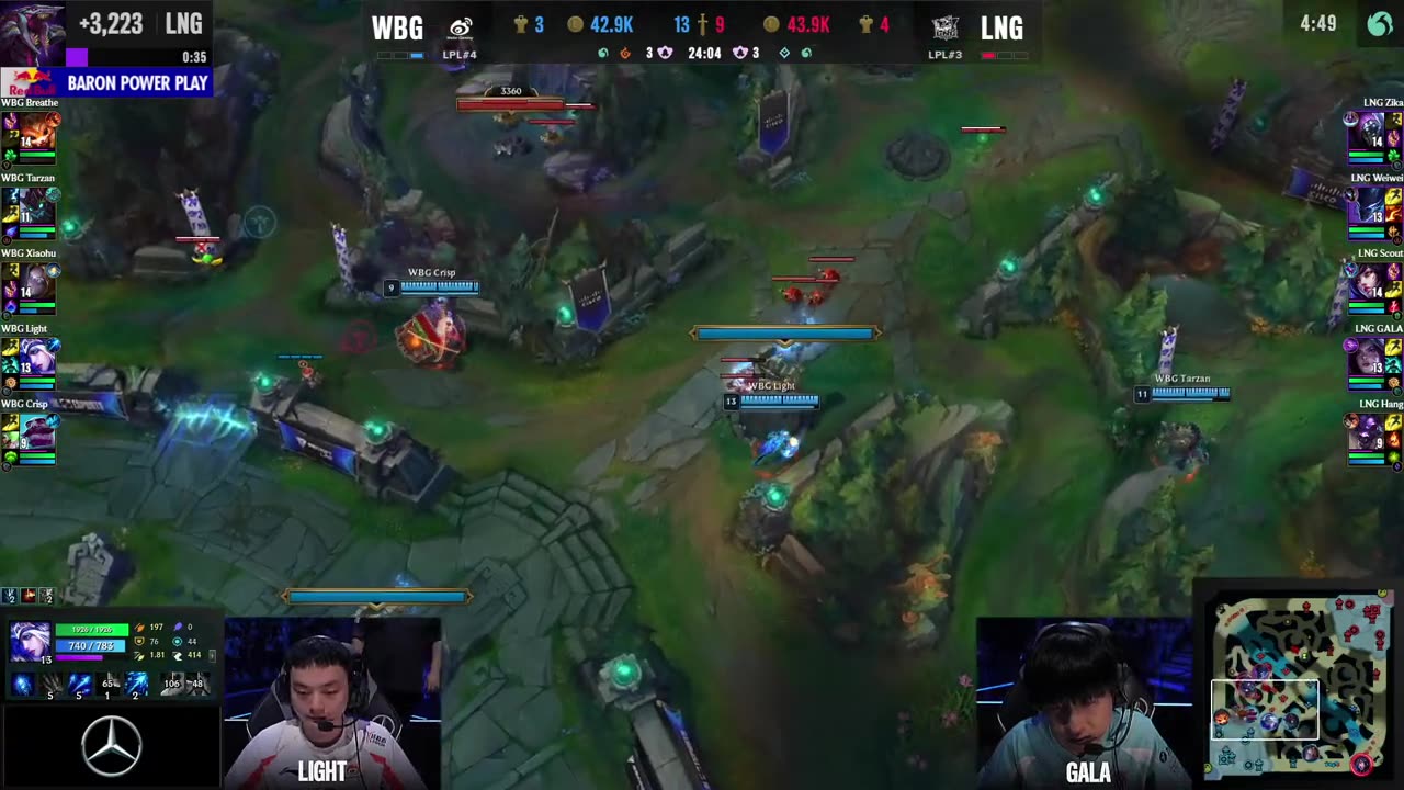 WBG vs LNG - Game 3 | Quarter Final LoL Worlds 2024 | Weibo Gaming vs LNG Gaming - G3 full