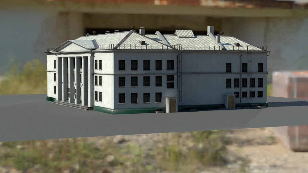 3d model old architecture building