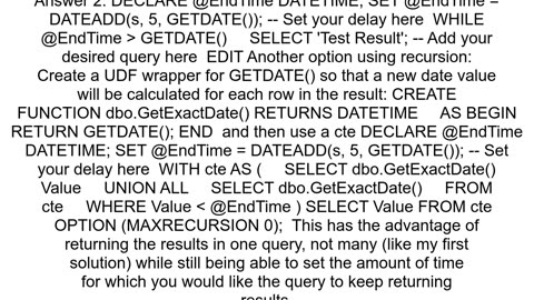 How To Slow Down A SQL Query