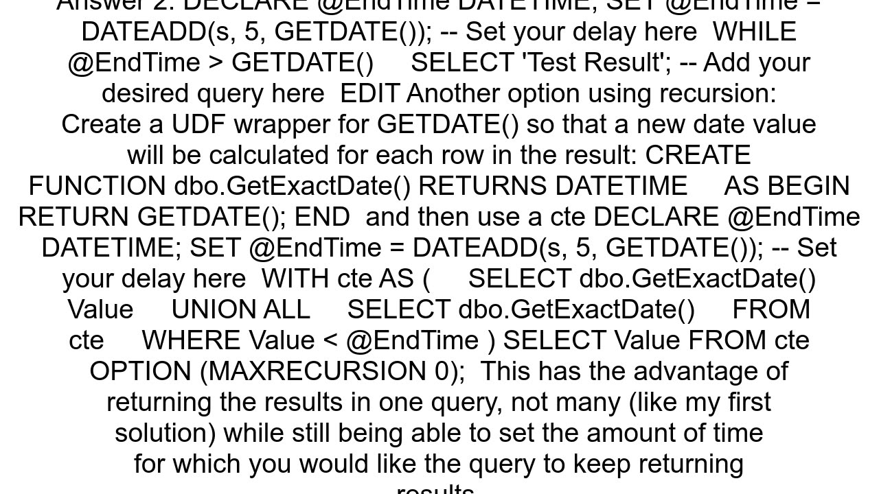 How To Slow Down A SQL Query