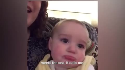 Baby cries while mother sing