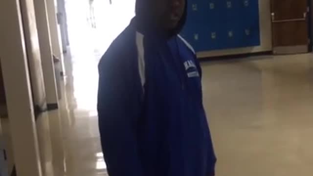 Vibes guy runs into lockers and the ceiling falls