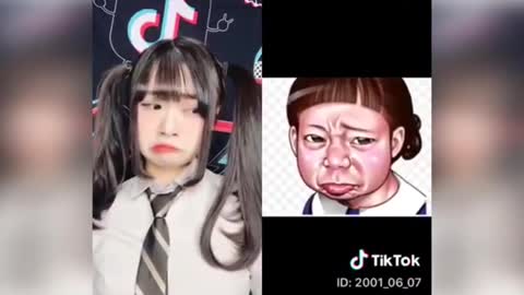 A funny best video face tiktok