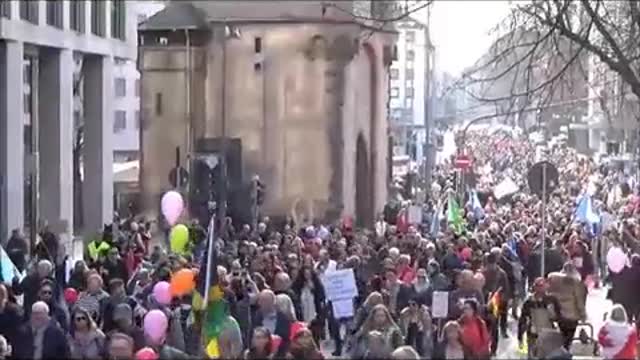 Anti COVID demonstration in Frankfurt